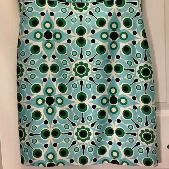 Kate Spade Solar Miriam Sheath Dress Silk Blend Blue Green Size 10 - Picture 5 of 10